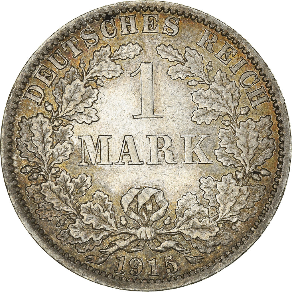 Coin, GERMANY - EMPIRE, Wilhelm II, Mark, 1915, Berlin, MS(63), Silver, KM:14