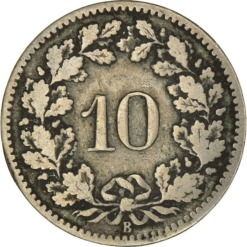Coin, Switzerland, 10 Rappen, 1898, Bern, VF(20-25), Copper-nickel, KM:27