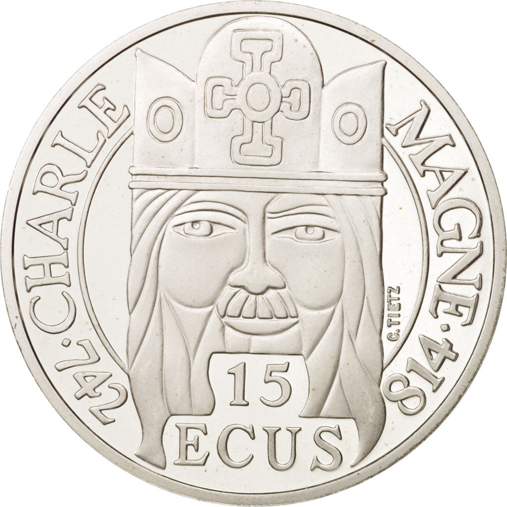 Moneda, Francia, 100 Francs-15 Ecus, 1990, Paris, FDC, Plata, KM:989