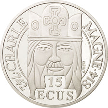 Moneda, Francia, 100 Francs-15 Ecus, 1990, Paris, FDC, Plata, KM:989