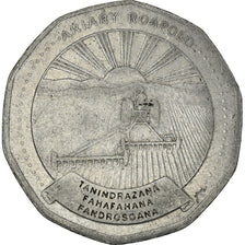 Coin, Madagascar, 20 Ariary, 1999, Royal Canadian Mint, VF(30-35), Nickel Clad