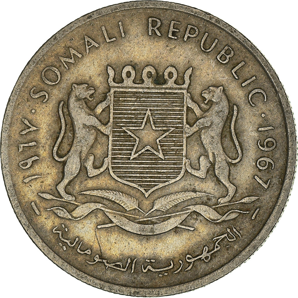 Coin, Somalia, 50 Centesimi, 1967, EF(40-45), Copper-nickel, KM:8