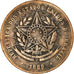 Coin, Brazil, 20 Reis, 1889, EF(40-45), Bronze, KM:490