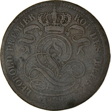 Coin, Belgium, Leopold I, 10 Centimes, 1833, VF(20-25), Copper, KM:2.1