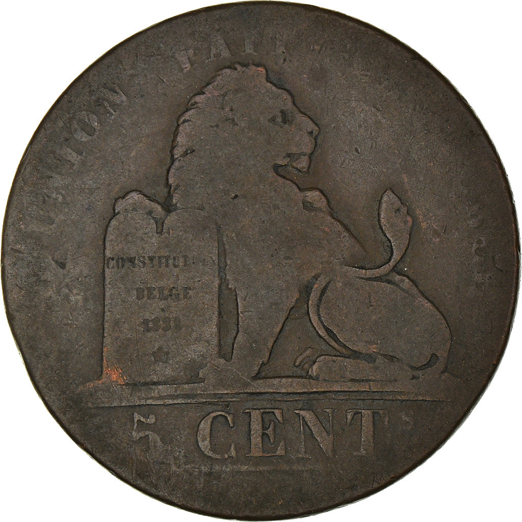 Munten, België, Leopold I, 5 Centimes, 1837, FR, Koper, KM:5.1