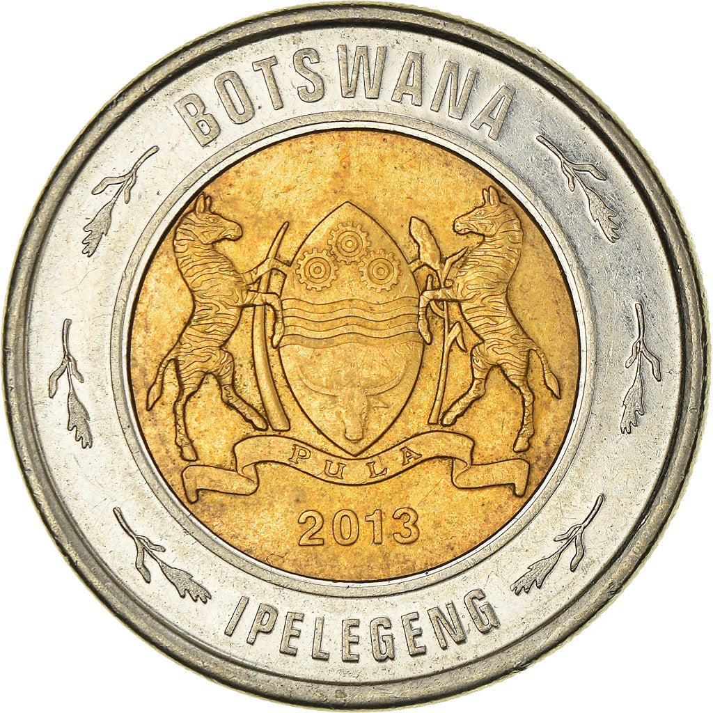 Monnaie, Botswana, 2 Pula, 2013, TTB+, Bimétallique