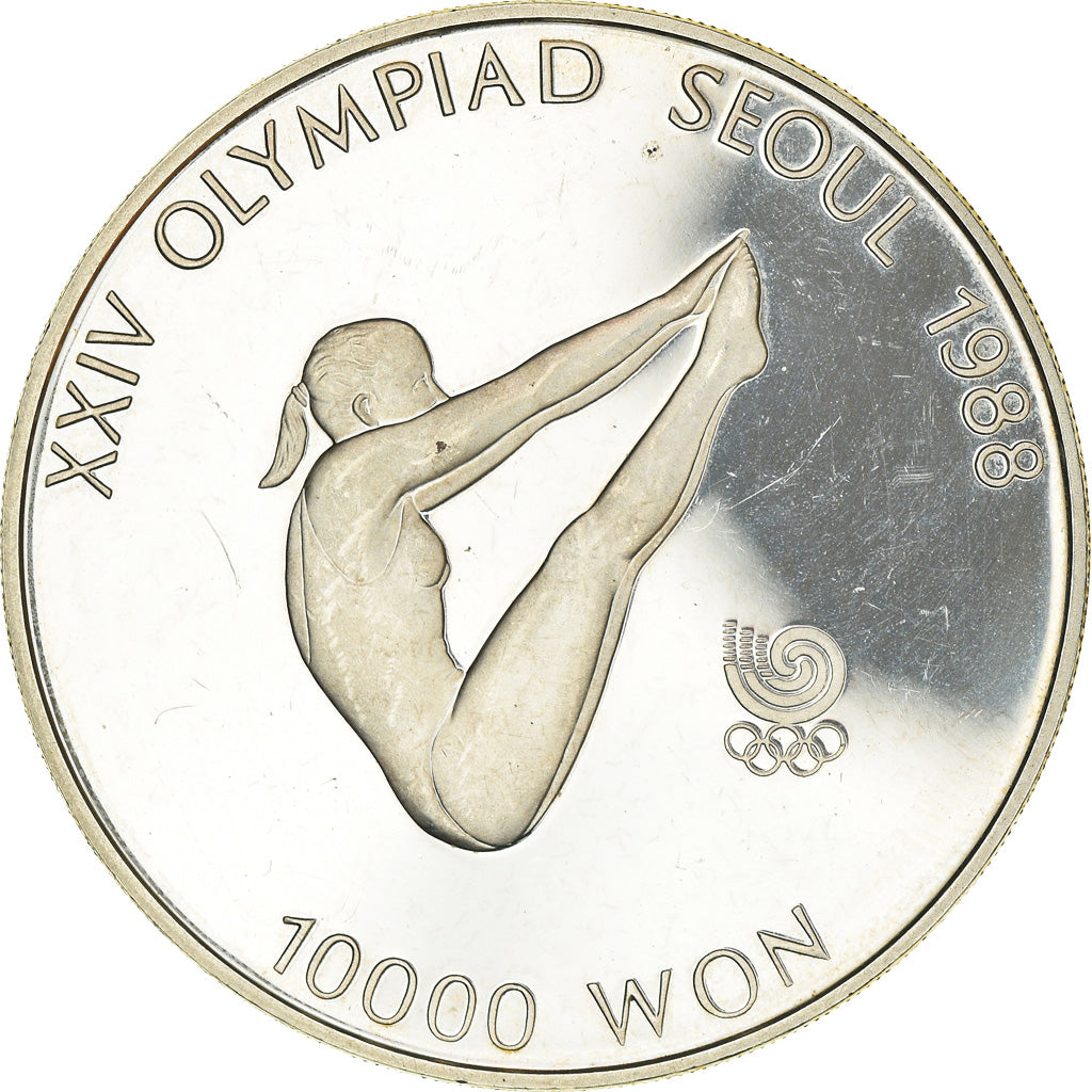 Coin, KOREA-SOUTH, 10000 Won, 1987, BE, AU(55-58), Silver, KM:57