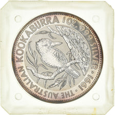 Monnaie, Australie, Elizabeth II, 5 Dollars, 1991, Australian Kookaburra.BE.