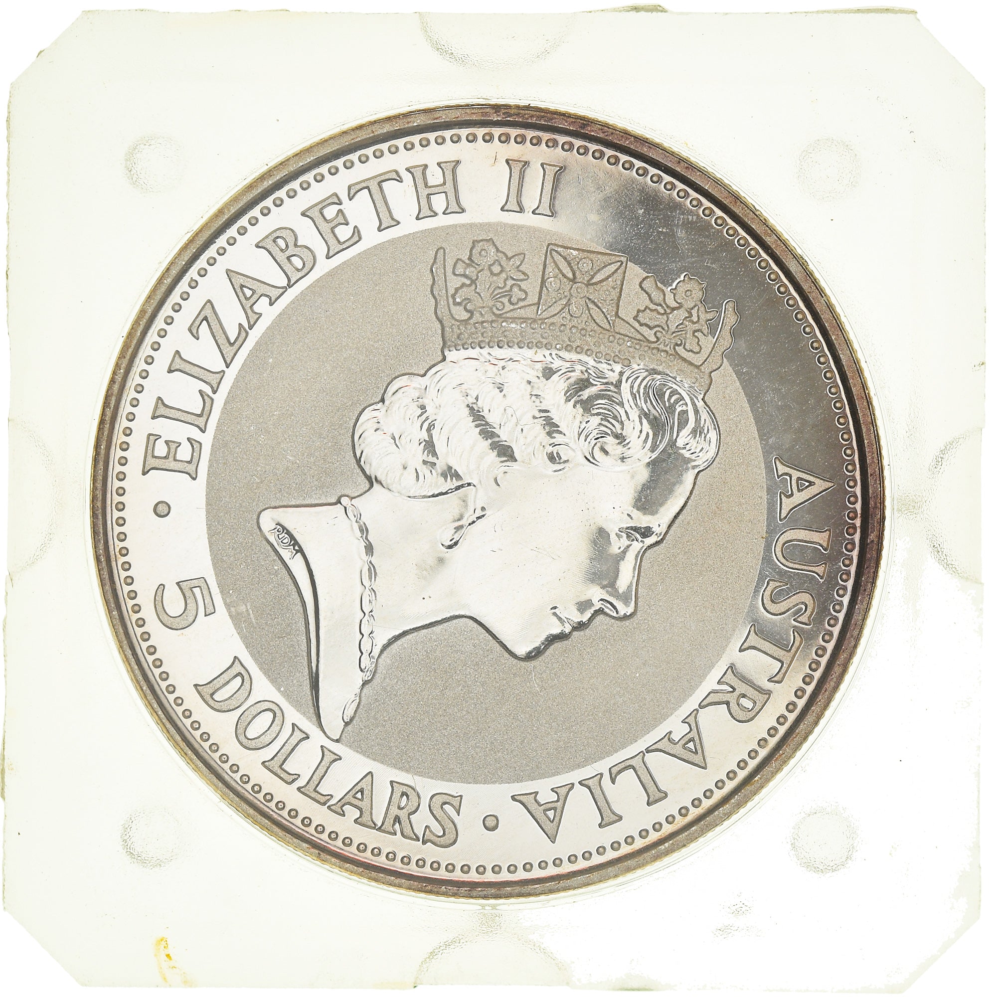 Monnaie, Australie, Elizabeth II, 5 Dollars, 1991, Australian Kookaburra.BE.