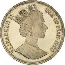 Coin, Isle of Man, Elizabeth II, Crown, 1990, Pobjoy Mint, BE, MS(63), Silver