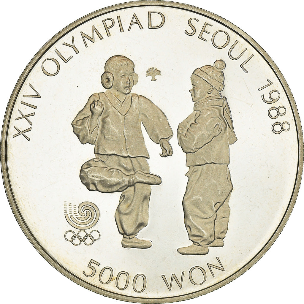 Coin, KOREA-SOUTH, 5000 Won, 1987, BE, MS(65-70), Silver, KM:61