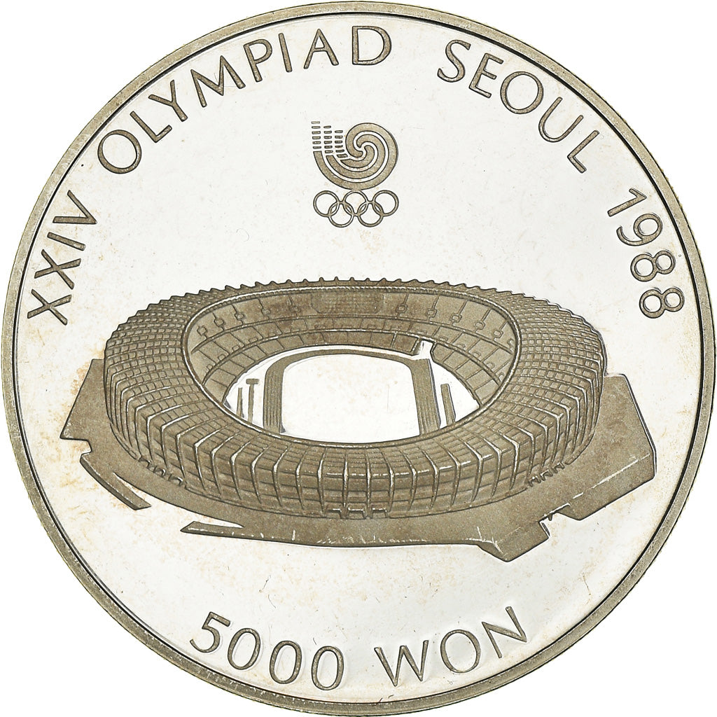 Coin, KOREA-SOUTH, 5000 Won, 1987, BE, MS(65-70), Silver, KM:60