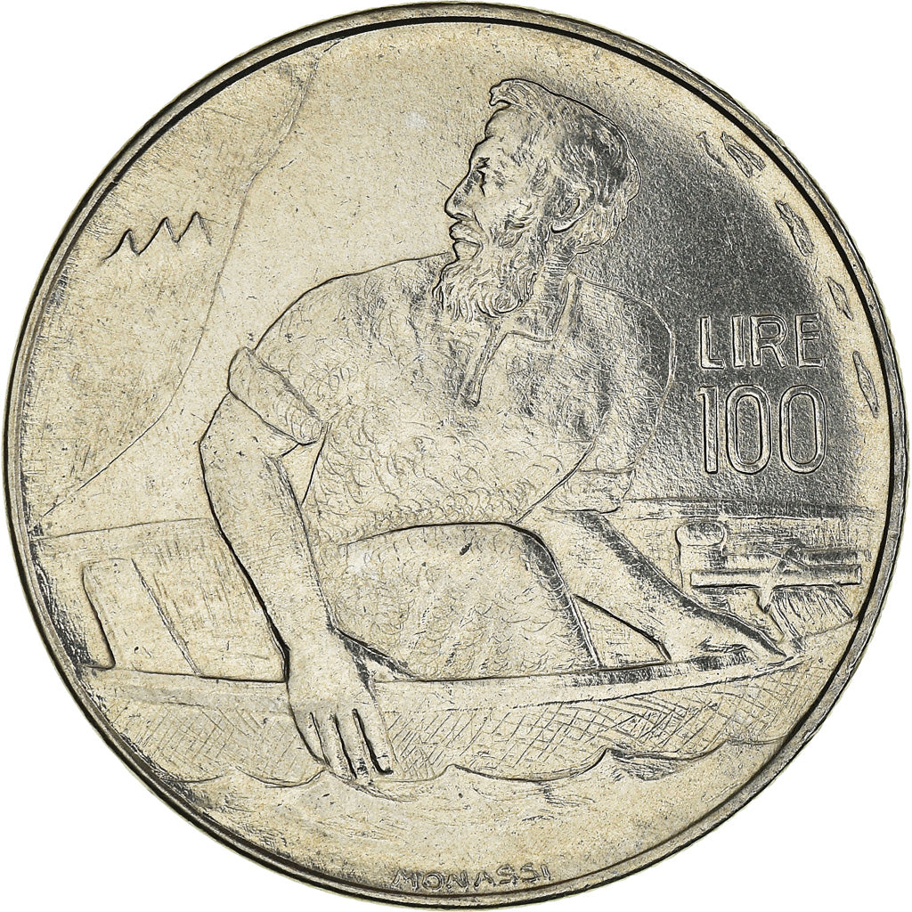 Munten, San Marino, 100 Lire, 1972, Rome, PR+, Staal, KM:20