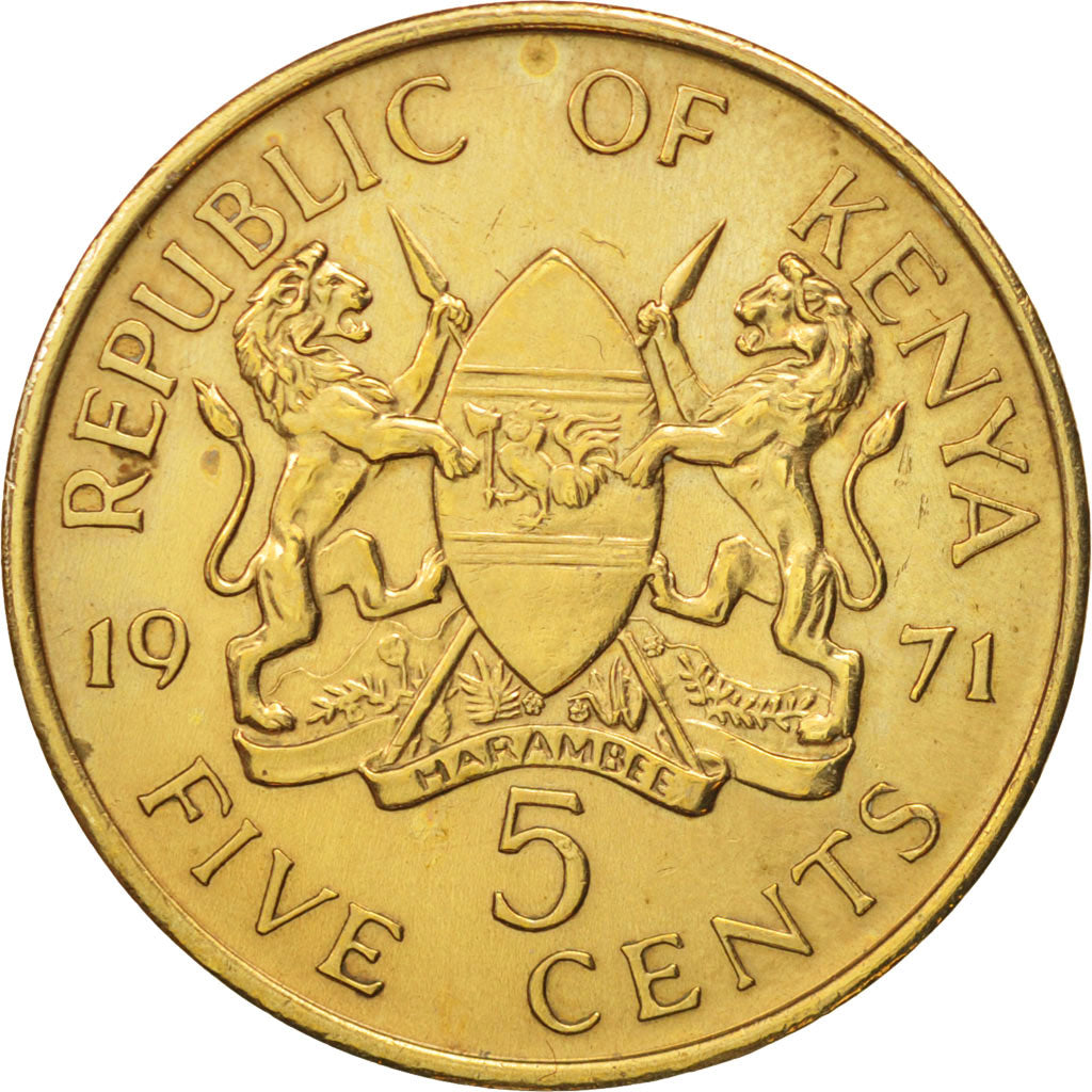 Monnaie, Kenya, 5 Cents, 1971, SUP, Nickel-brass, KM:10