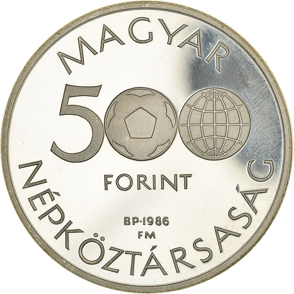 Moneta, Ungheria, 500 Forint, 1986, BE, FDC, Argento, KM:656