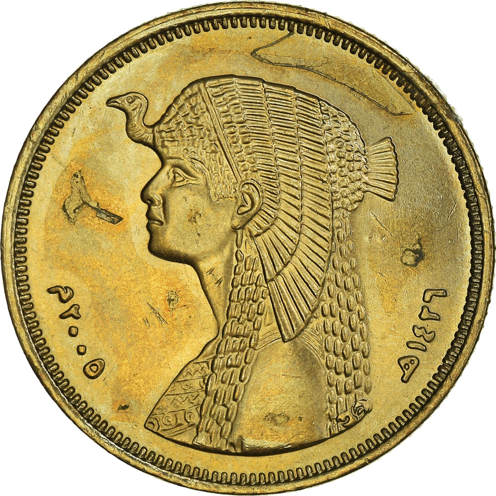 Monnaie, Égypte, 50 Piastres, 2008/AH1429, TTB, Brass plated steel, KM:942.2