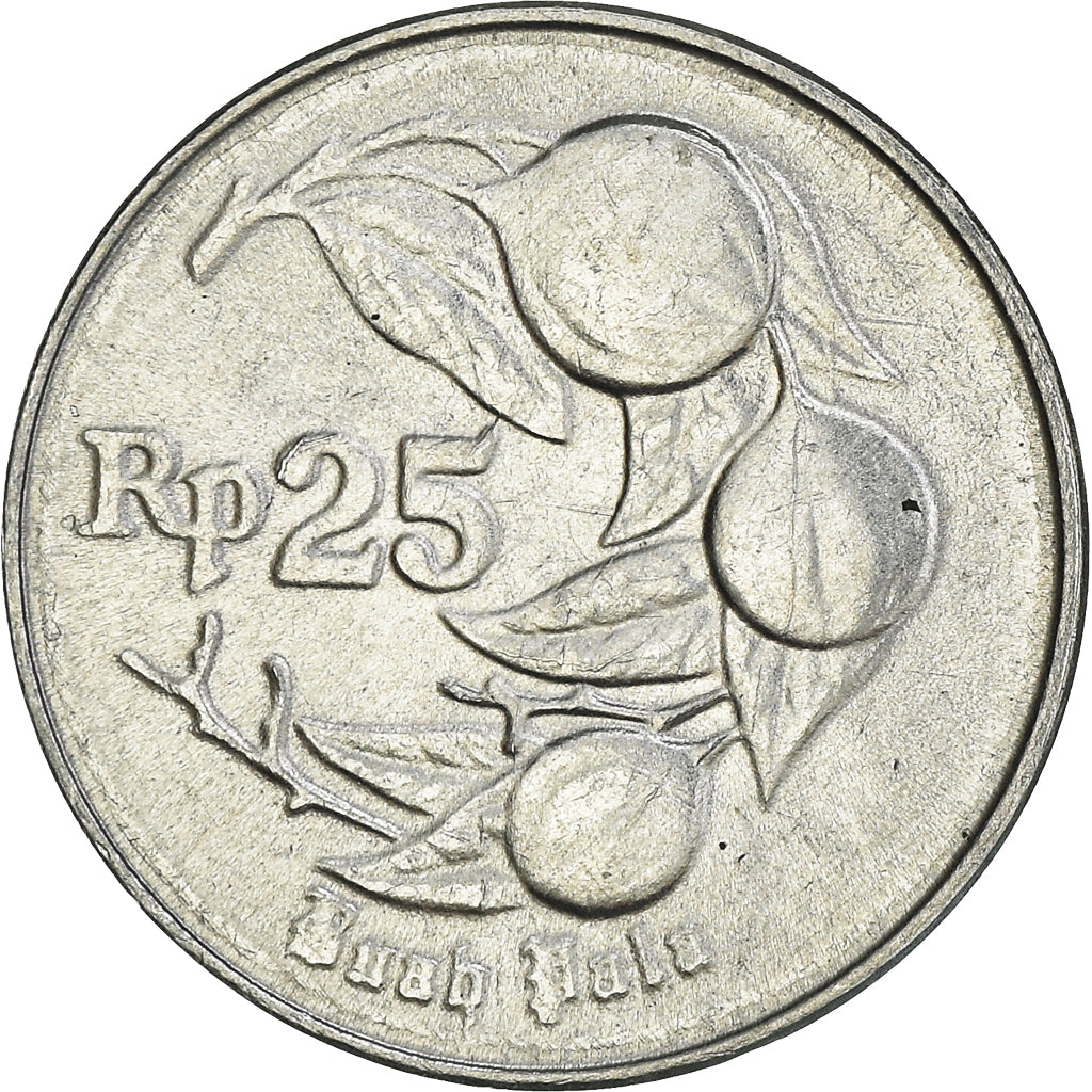 Moneta, Indonesia, 25 Rupiah, 1996, BB, Alluminio, KM:55