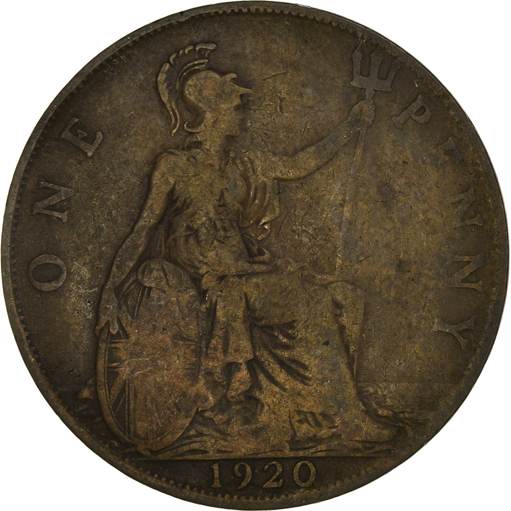 Coin, Great Britain, George V, Penny, 1920, VF(20-25), Bronze, KM:810