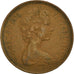 Coin, Great Britain, Elizabeth II, 2 New Pence, 1976, VF(30-35), Bronze, KM:916