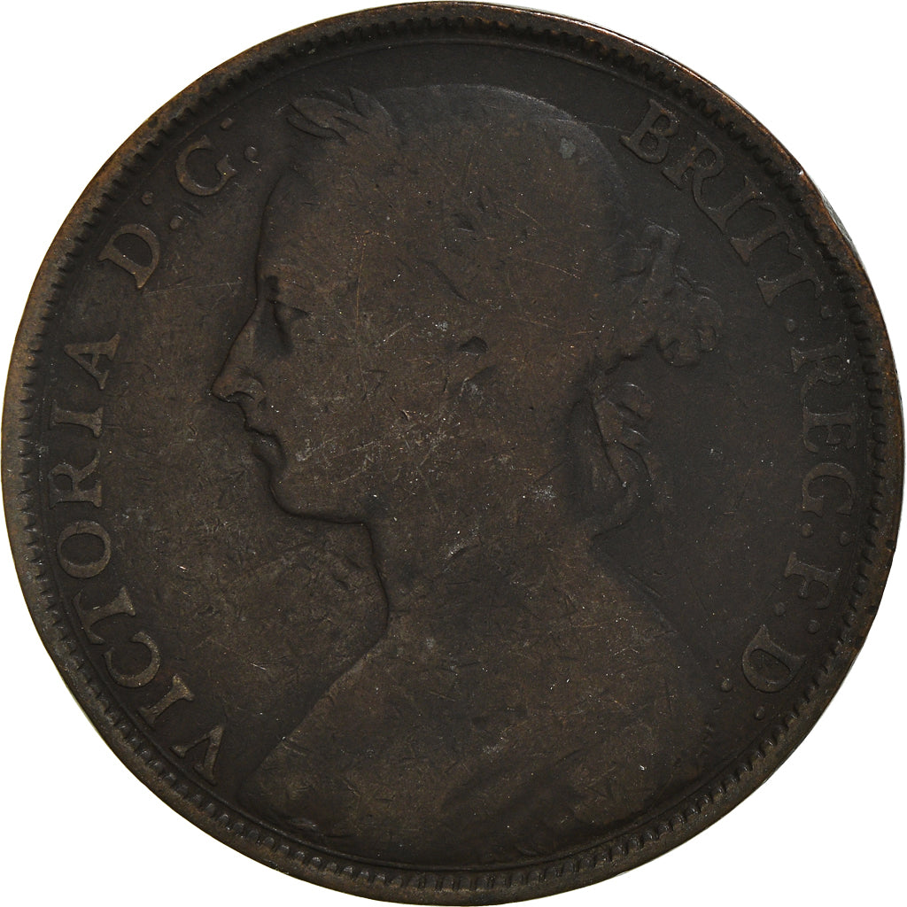 Coin, Great Britain, Victoria, Penny, 1892, F(12-15), Bronze, KM:755