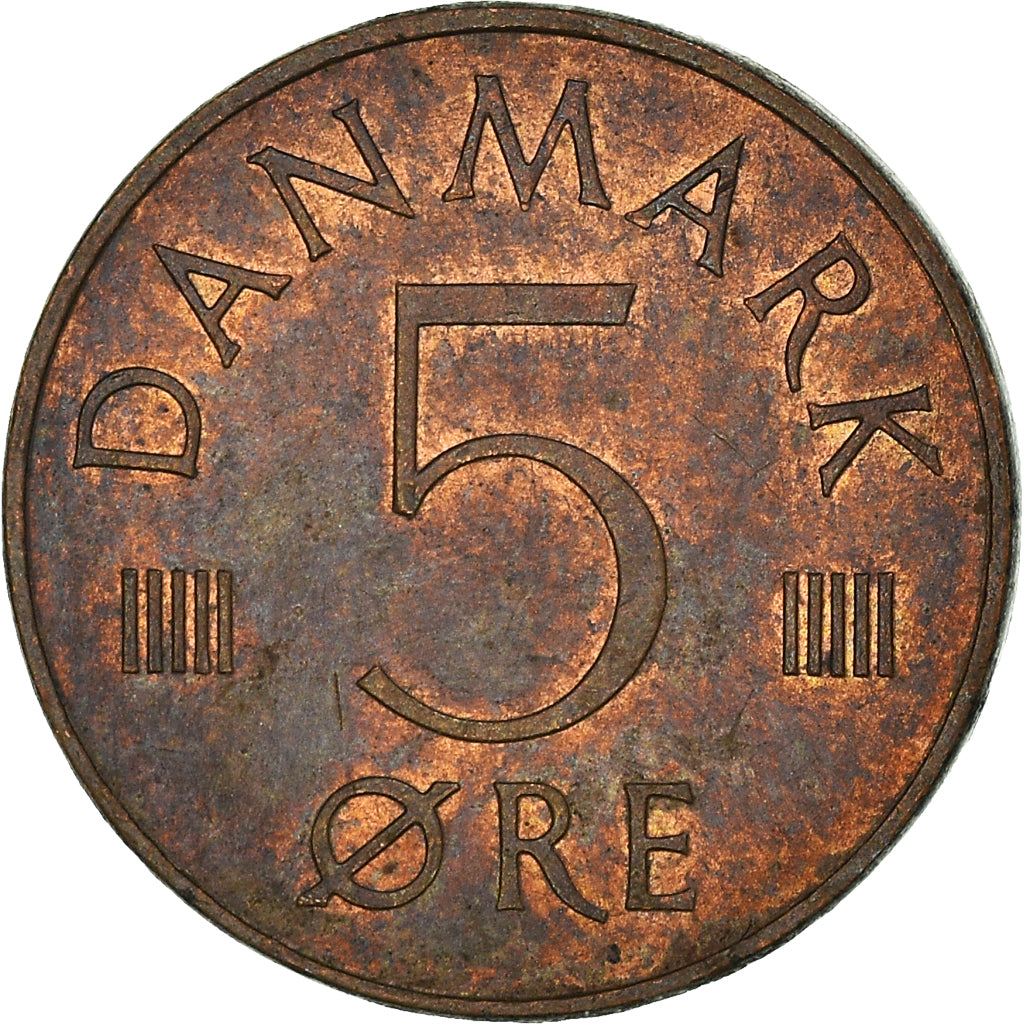 Coin, Denmark, Margrethe II, 5 Öre, 1978, Copenhagen, VF(30-35), Copper Clad