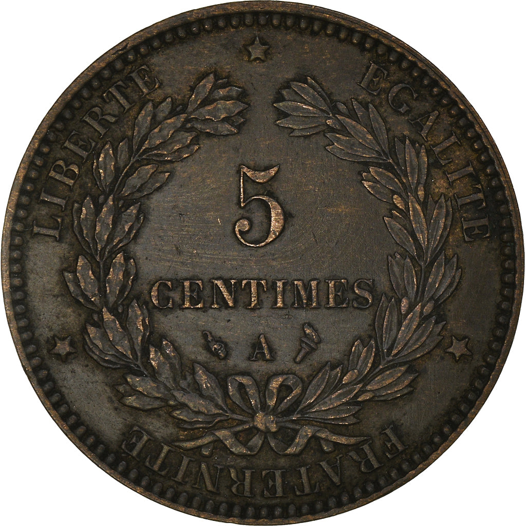 Moneta, Francia, Cérès, 5 Centimes, 1897, Paris, SPL-, Bronzo, KM:821.1