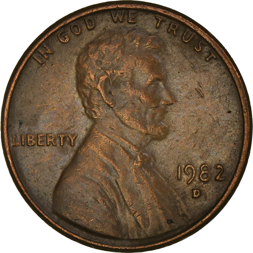 Moneta, Stati Uniti, Lincoln Cent, Cent, 1982, U.S. Mint, Denver, BB, Zinco