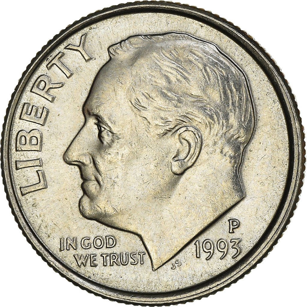 Moneda, Estados Unidos, Roosevelt Dime, Dime, 1993, U.S. Mint, Philadelphia