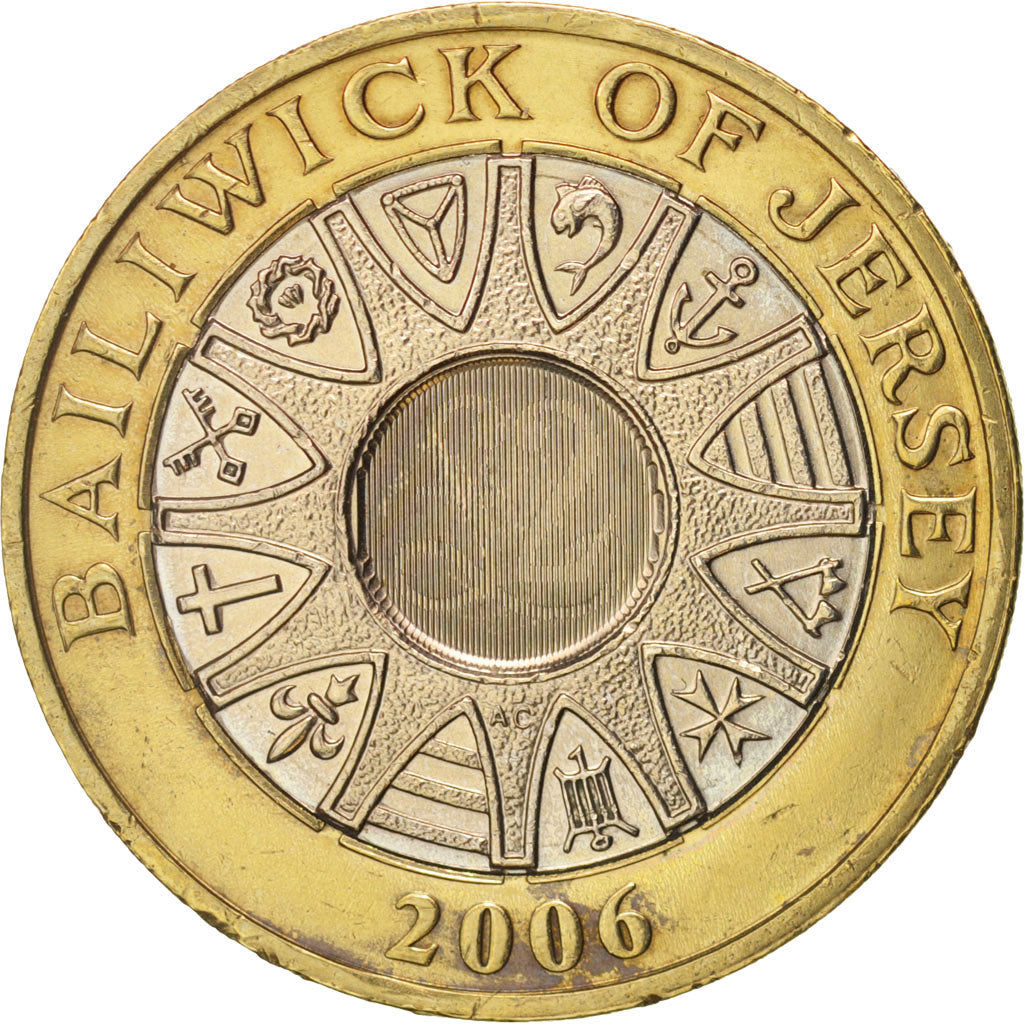 Jersey, Elizabeth II, 2 Pounds, 2006, SPL-, Bi-metallico, KM:102