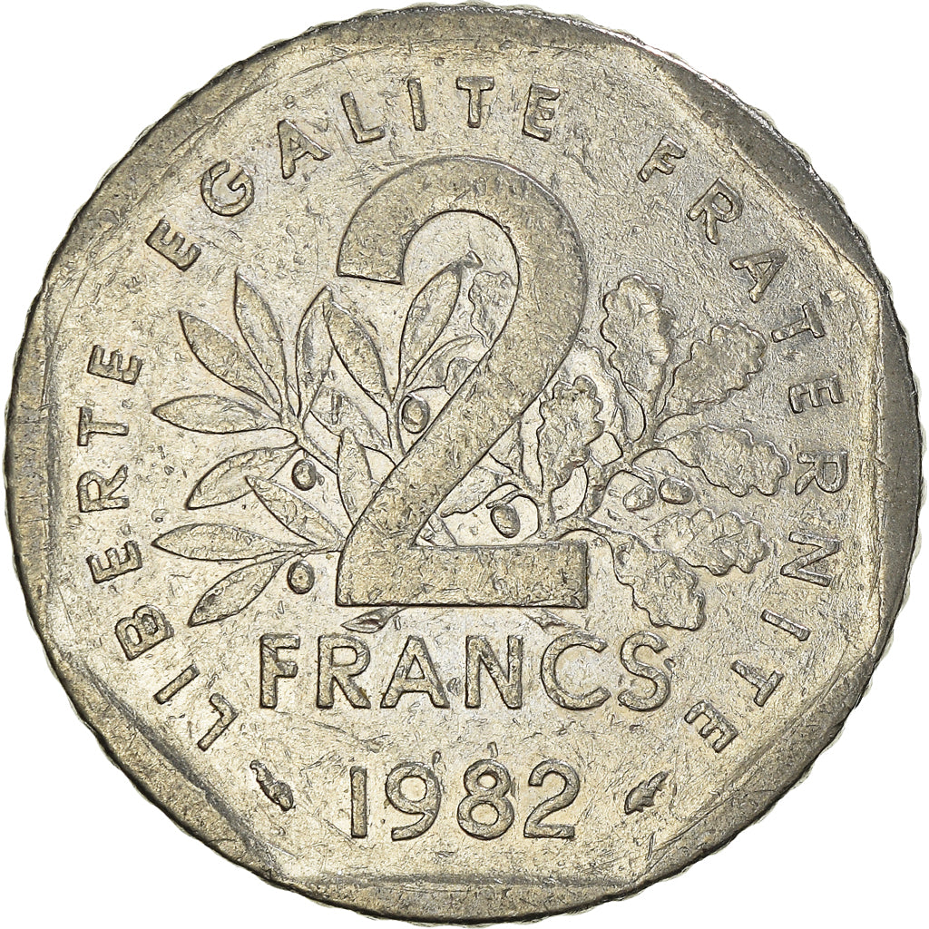 Münze, Frankreich, Semeuse, 2 Francs, 1982, Paris, S, Nickel, KM:942.1
