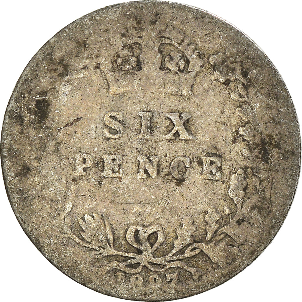 Coin, Great Britain, Victoria, 6 Pence, 1897, F(12-15), Silver, KM:779
