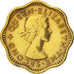 Ceylon, Elizabeth II, 2 Cents, 1957, BB, Nichel-ottone, KM:124