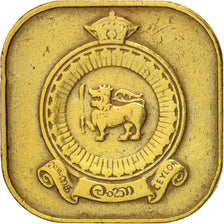 Moneda, Ceilán, Elizabeth II, 5 Cents, 1965, MBC, Níquel - latón, KM:129