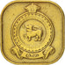 Moneda, Ceilán, Elizabeth II, 5 Cents, 1965, MBC, Níquel - latón, KM:129