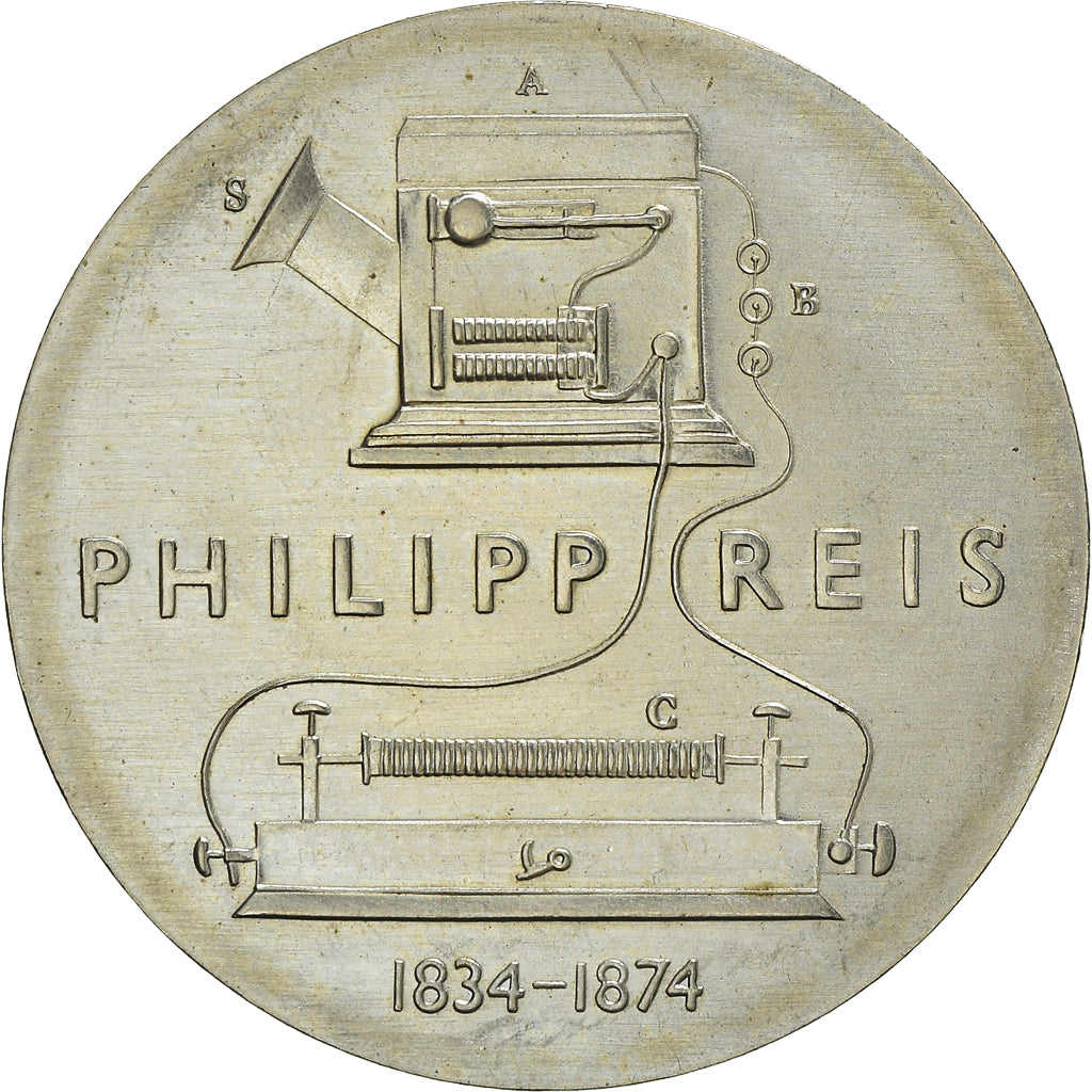 Coin, GERMAN-DEMOCRATIC REPUBLIC, 5 Mark, 1974, Berlin, AU(55-58)