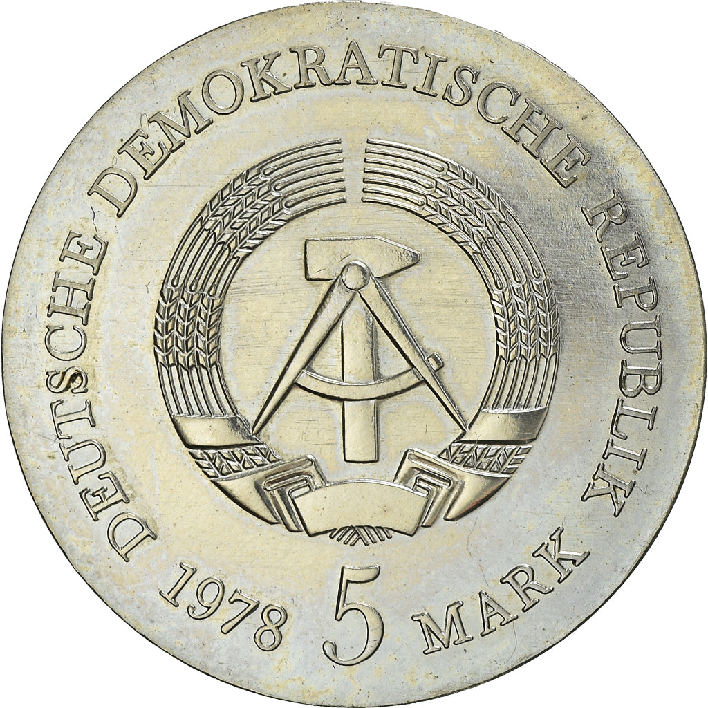 Coin, GERMAN-DEMOCRATIC REPUBLIC, 5 Mark, 1978, MS(60-62), Copper-nickel, KM:67
