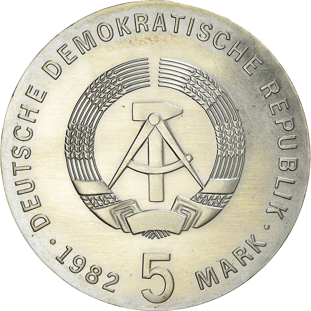 Coin, GERMAN-DEMOCRATIC REPUBLIC, 5 Mark, 1982, 200th Anniversary - Birth of