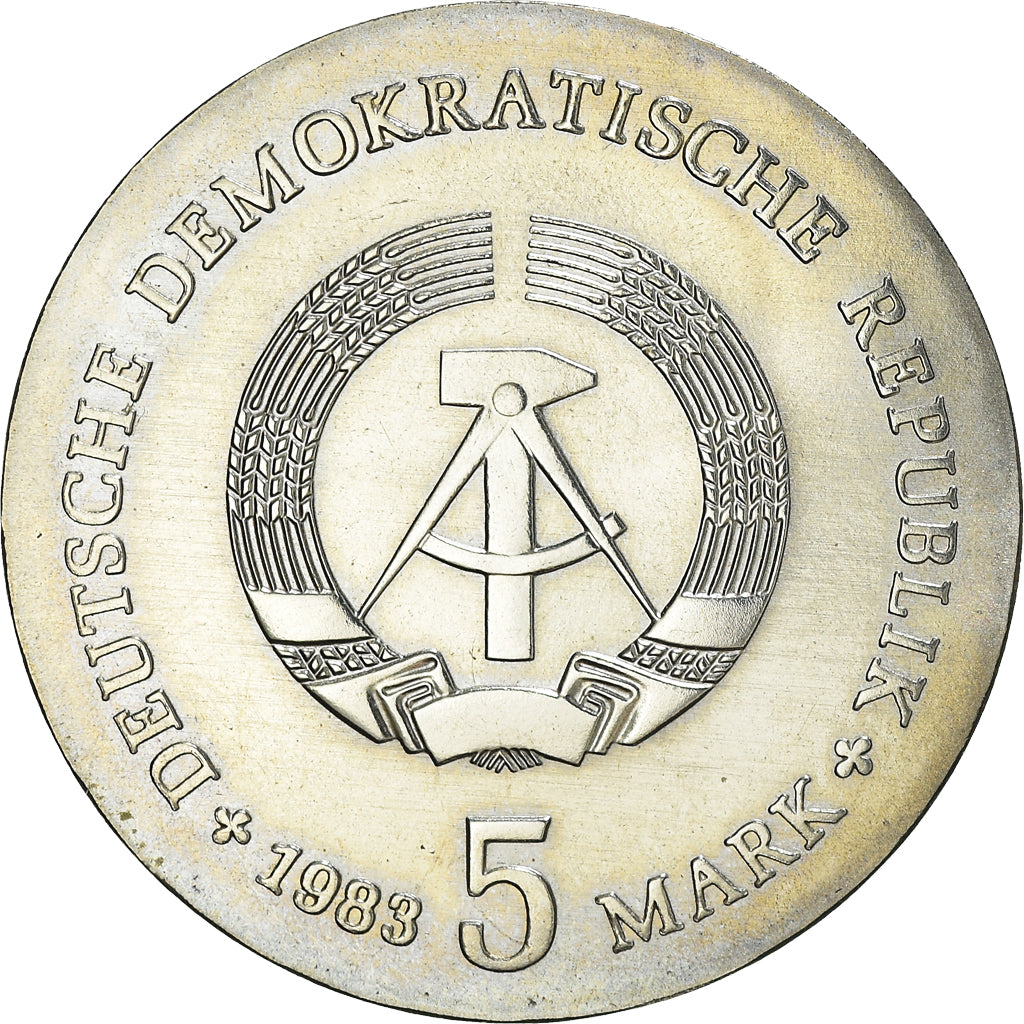 Coin, GERMAN-DEMOCRATIC REPUBLIC, 5 Mark, 1983, Berlin, 125th Anniversary -
