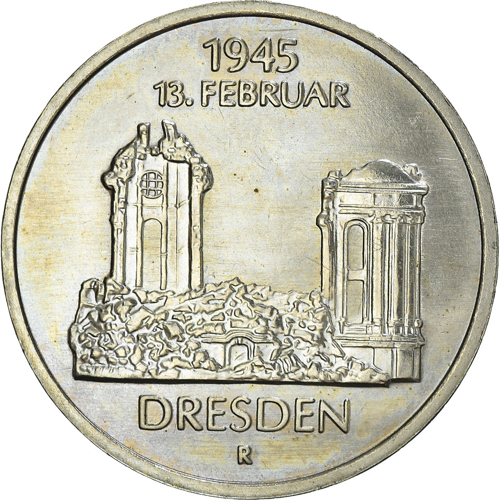 Coin, GERMAN-DEMOCRATIC REPUBLIC, 5 Mark, 1985, Berlin, AU(55-58)