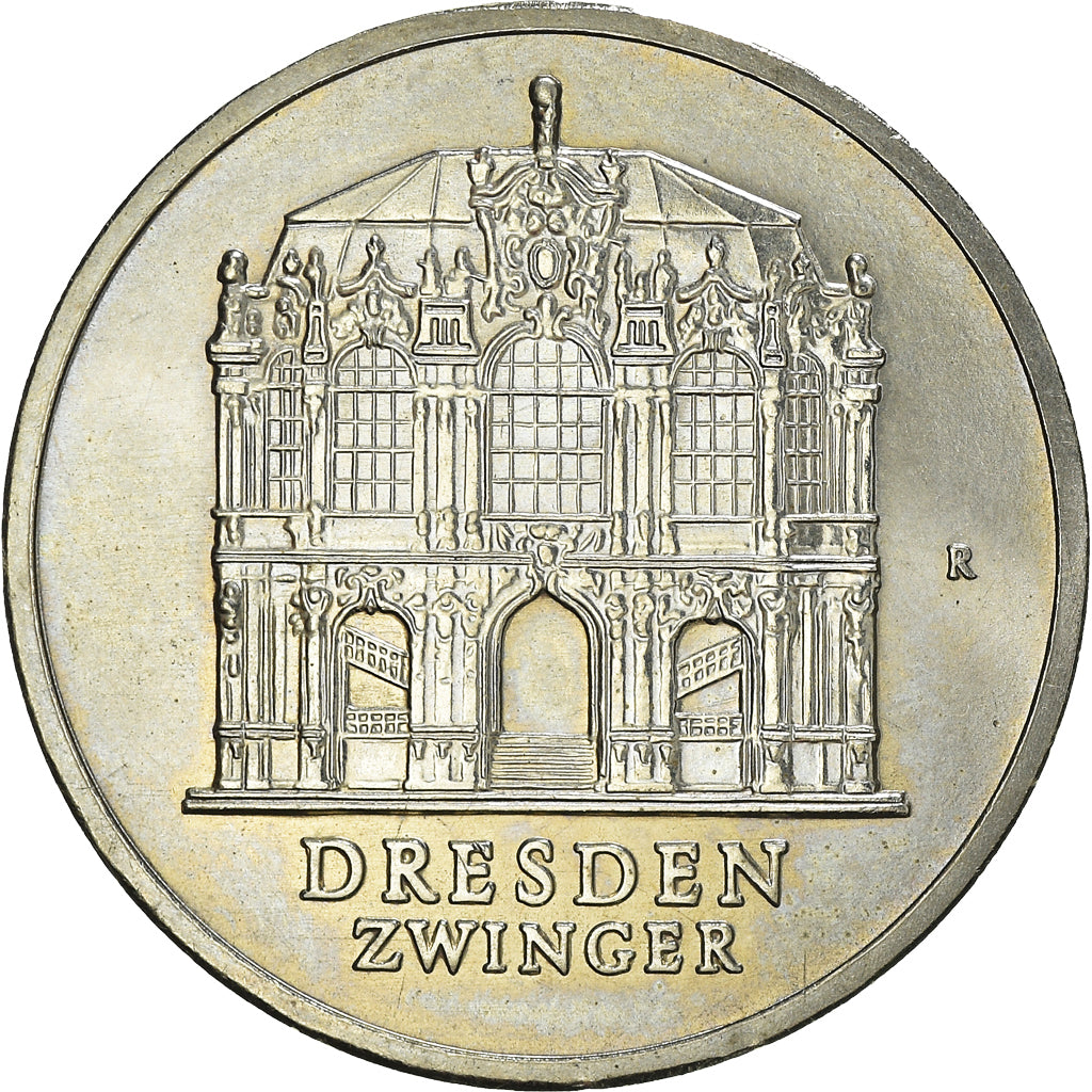 Moneta, REPUBBLICA DEMOCRATICA TEDESCA, 5 Mark, 1985, Berlin, Restoration of