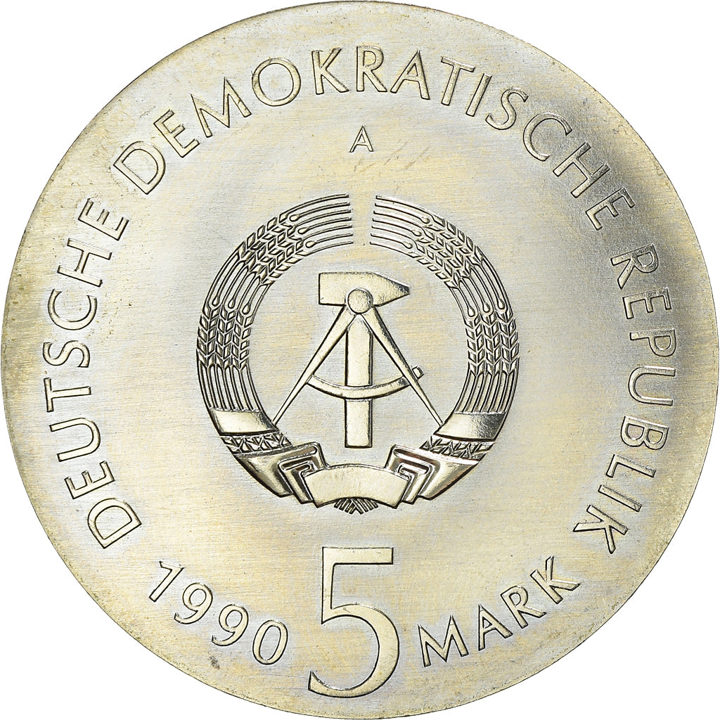 Coin, GERMAN-DEMOCRATIC REPUBLIC, 5 Mark, 1990, Berlin, 100th Anniversary -