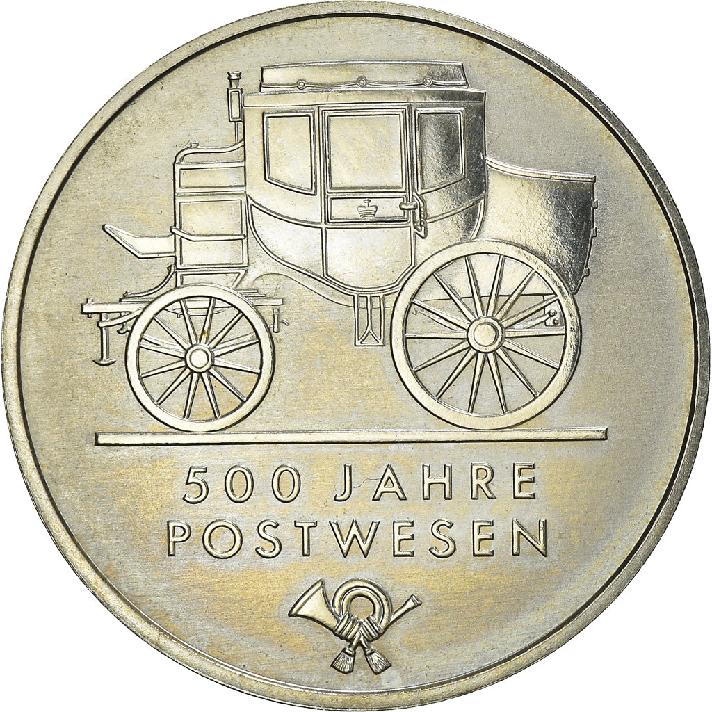 Coin, GERMAN-DEMOCRATIC REPUBLIC, 5 Mark, 1990, Berlin, 500 Years of Postal