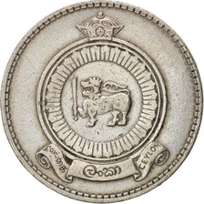 Moneta, Ceylon, Elizabeth II, Rupee, 1965, BB, Rame-nichel, KM:133