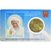 VATICAN CITY, 50 Euro Cent, 2014, Rome, Stamp and coin card, MS(65-70), Brass