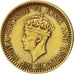 Ceylon, George VI, 25 Cents, 1943, BB, Nichel-ottone, KM:115