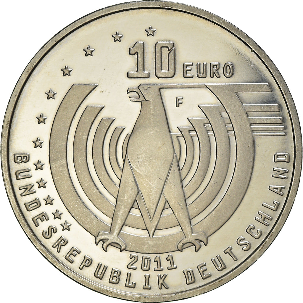 Niemcy - RFN, 10 Euro, 125 Years of Automobile, 2011, Stuttgart, BE, MS(65-70)