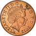 Moneta, Gran Bretagna, Elizabeth II, 2 Pence, 2012, BB, Acciaio placcato rame