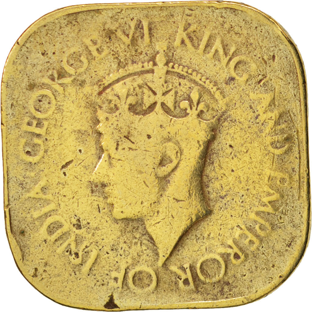 Coin, Ceylon, George VI, 5 Cents, 1942, VF(20-25), Nickel-brass, KM:113.1