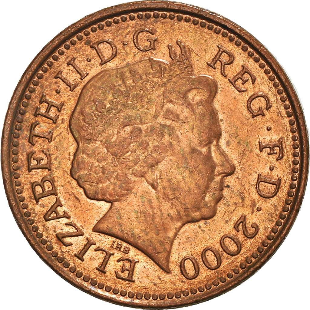 Coin, Great Britain, Elizabeth II, Penny, 2000, VF(30-35), Copper Plated Steel