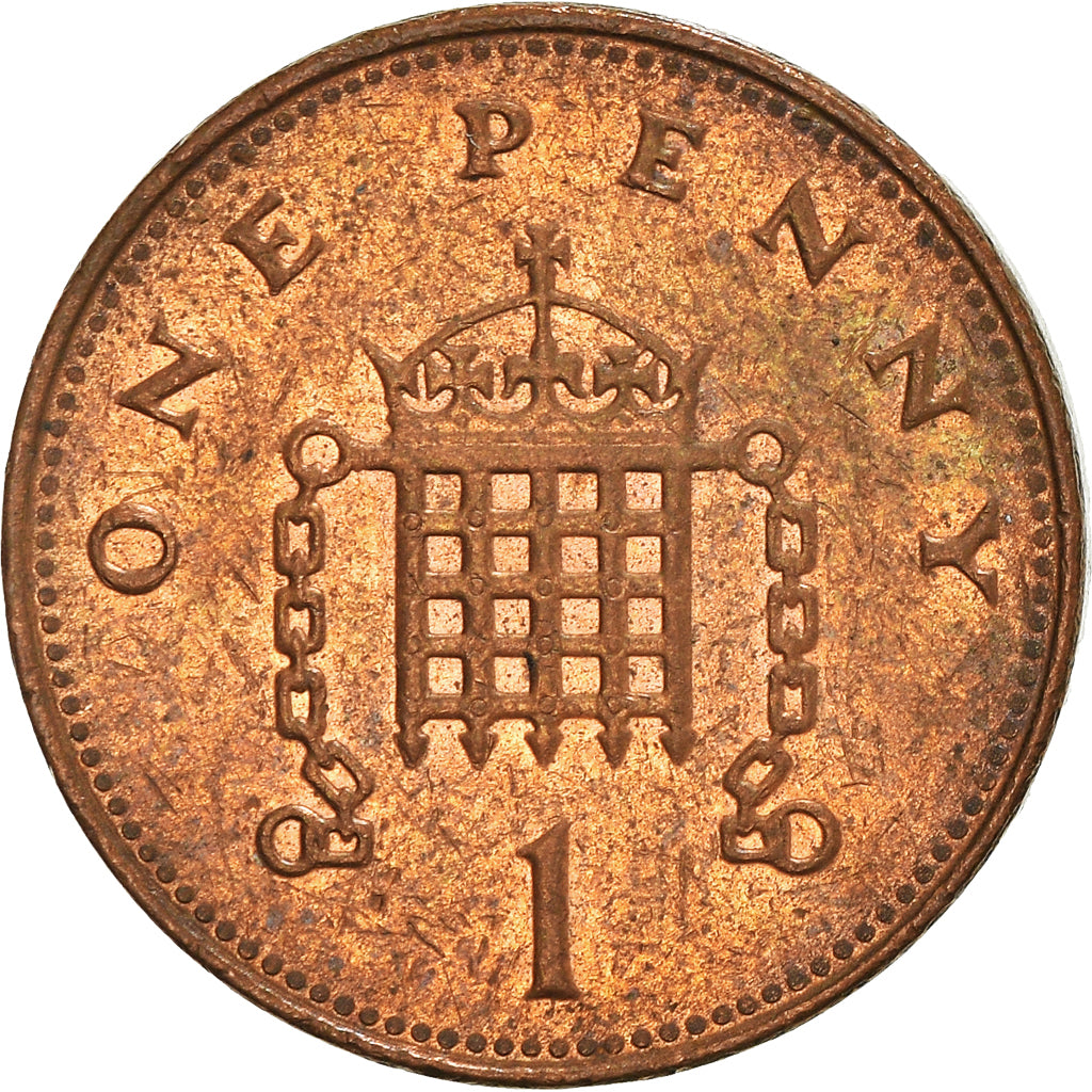 Coin, Great Britain, Elizabeth II, Penny, 2000, VF(30-35), Copper Plated Steel